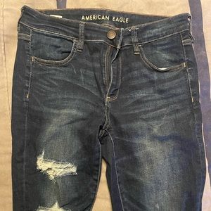 American Eagle Women’s distressed skinny jeans